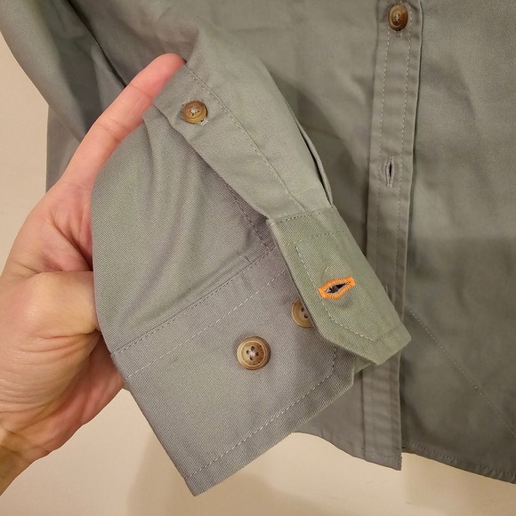 Orvis Women Midweight Shooting Shirt Frost Green Quilted Shoulder 20GB0851 Small - Picture 5 of 14